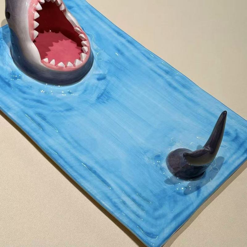 Creative Shark-Shaped Plate for Kids' Meals