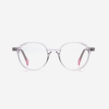 Bingkai optik Panto Round Acetate pria