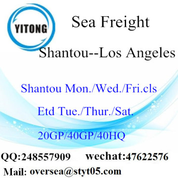 Transporte marítimo de frete do porto de Shantou a Los Angeles