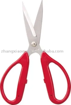 household scissors with plastic handle