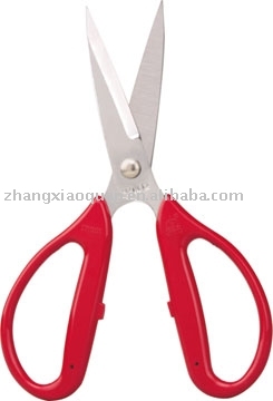 household scissors with plastic handle