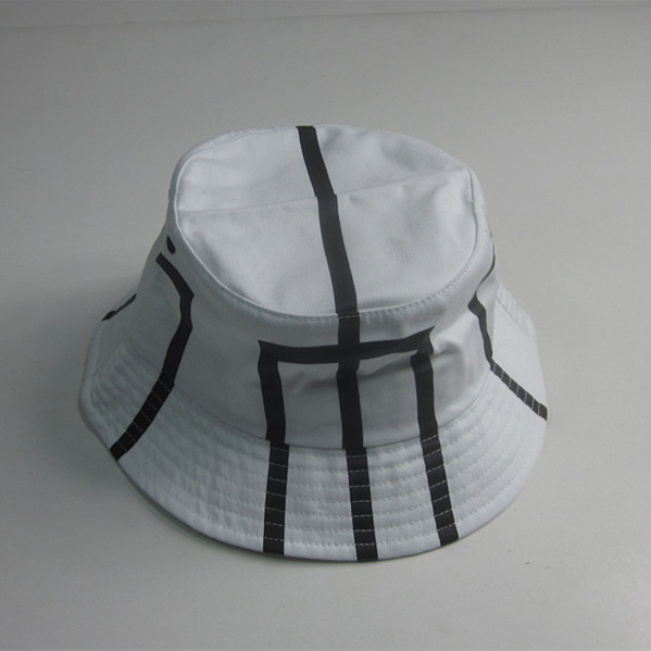 2017 Hot Sale White Print Bucket Hat