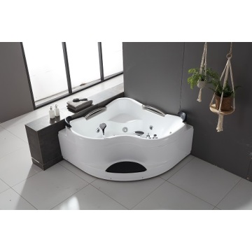 Acrylic Corner Whirlpool for Two Persons Massage Bathtub