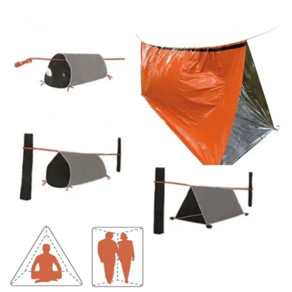 Emergency Survival Tent Shelter- 2 Person Mylar Emergency Tube Tent Survival Kit