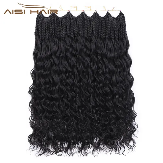 Aisi Hair Goddess Faux Locs Natural Black Crochet Braids Hair Extensions Synthetic Faux Locks Braids Hairpieces For Black Women