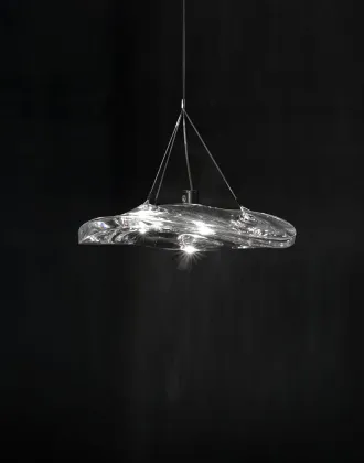 Handcrafted Modern Manta Art Glass Minimalist Pendant Light