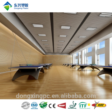 PVC vinyl resilient table tennis court sports flooring