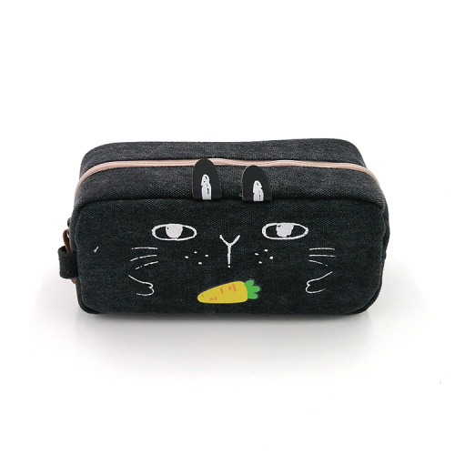 PU Pencil Bag Cute rabbit make up canvas pencil bag Supplier