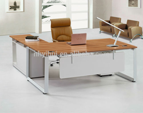 modern office furniture wood and steel office table 101b-1