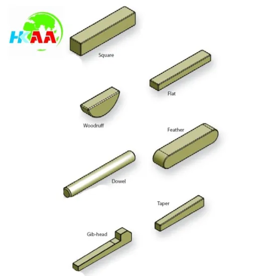 Custom steel shaft keys, types of steel shaft keys
