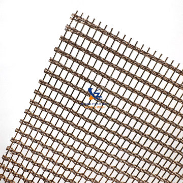 Antique Brass Plated Metal Wire Mesh for Glass Lamination