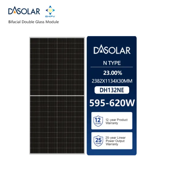 High-Power Tier 1 Bifacial Solar Panel: DAS 600W-620W Double Glass 182mm Half Cell Roof System