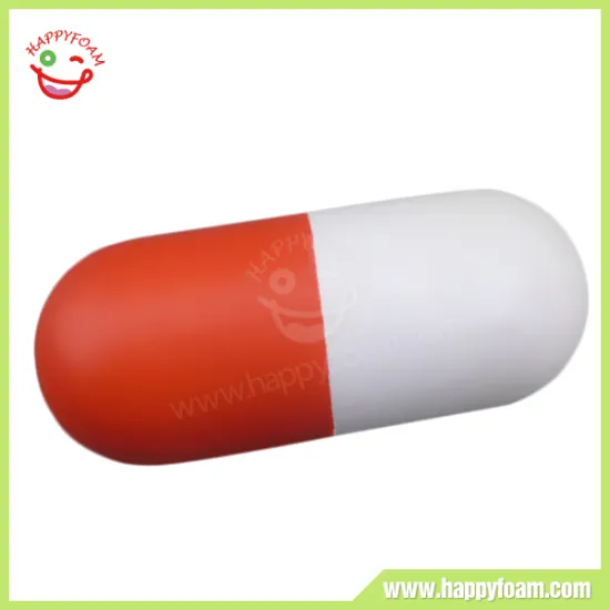Capsule Shaped PU Foam Ball Stress Relievers