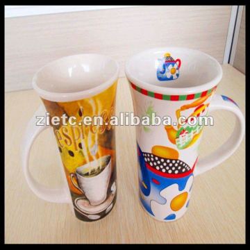 high quality ceramic mug design for promotion with full decal ptinting
