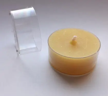 Vintage Clear Hand Crafted plastic Tealight Candle Holders