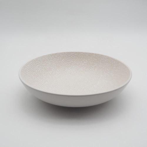 Wit Emboss Stoneware Dintersets, gestreepte steenwaren serviesset, antiek steengoedbedrijf