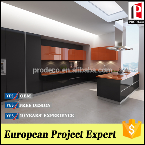 modular clear glass panel mdf board kitchen cabinet