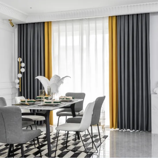 XXC Luxury Living Room Curtains: High-Quality Linen and Polyester Blend for a Soft, Heavy Look