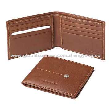 Classic brand leather wallet, wholesale in China