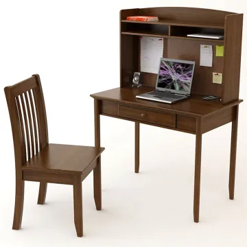 Modern Desk and Chair Home Office Set