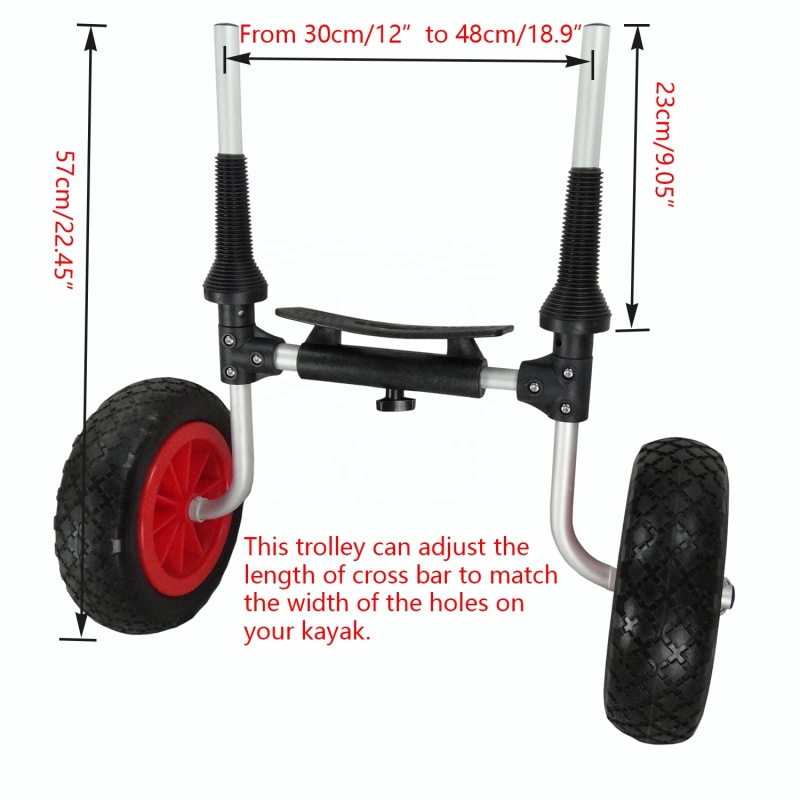 Collapsible Kayak with Bunker Dolly and Flat-Free Wheels
