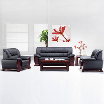 HF056 Solid Wood Leather Chesterfield Sofa dengan CAMAC Set untuk ruang tamu dan kantor