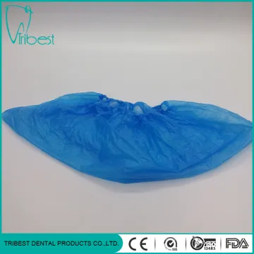 Disposable Surgical Blue CPE Shoe Cover