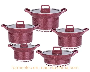 Maifan Stone Stewpot Aluminum Alloy Die-Cast Cookware Set 10PCS Casserole Set