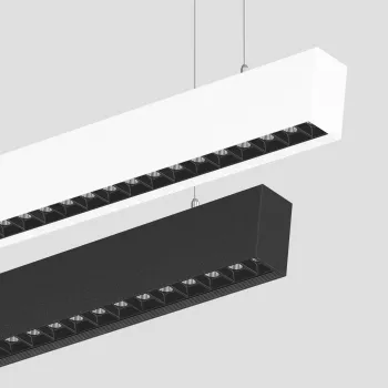 45W Long Square Trimless Aluminum Hanging Grille LED Lamp Strip Pendant Light