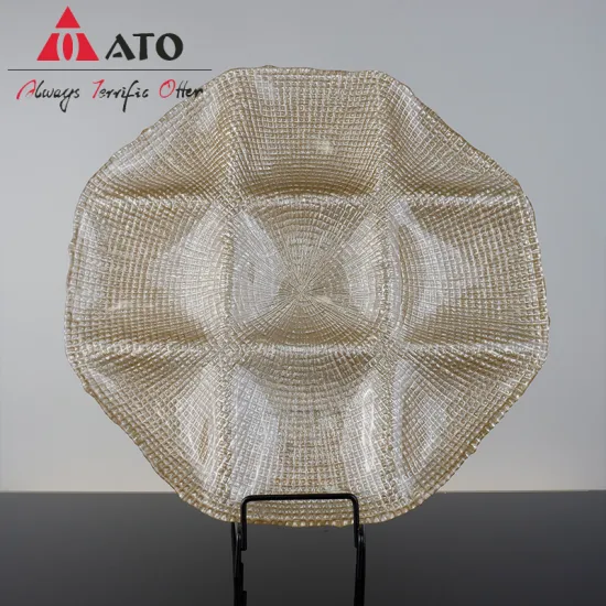 Luxury Glass Charger Plates Gold for Wedding party