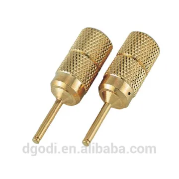 gold plated brass, copper, bronze knurled head test contact pin, copper electronic contact pin