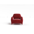 Sillón de tela de terciopelo rojo sillón salón