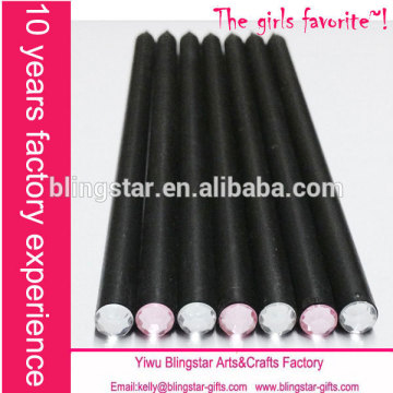 black wood rhinestone pencil