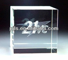 3D crystal cube and crystal Block with custom sizes