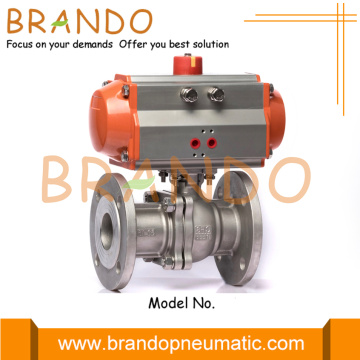 2'' DN50 Two Piece Pneumatic Flanged Ball Valve