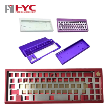 Caja de teclado mecánico de aluminio personalizado anodizado CNC