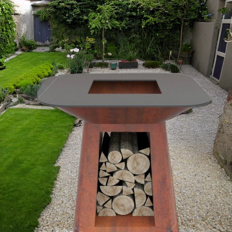 Weathering steel barbecue