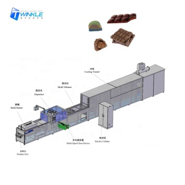 500kg Stuffed Chocolate Deposit Cooling Machine and Center Filled Chocolate Machine