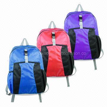School bags, made of 210D, measures 15.5 x 11 x 6 inches