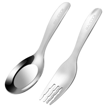 Set di forcelle e cucchiai in acciaio inossidabile per bambini - Maxcook SS316L Table stoviglie