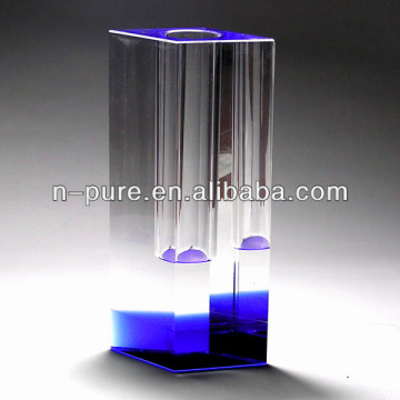 Blue Base Clear Crystal Vase Decoration