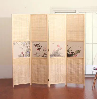 Bamboo screen in living room