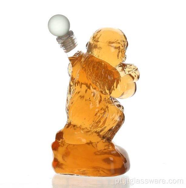 Decantador de licor de cristal sem macaco com decanter