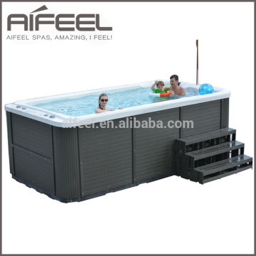 CE Approved Balboa system freestanding acrylic outdoor pool hot tub combo spa whirlpool massage swimming pool for sale