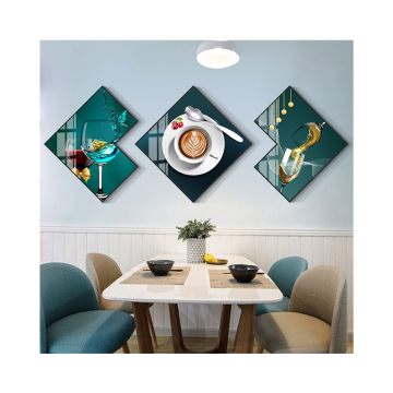 Fashionable Luxury Tableware: Diamond 3 Panel Crystal Porcelain for Home & Restaurant Decor
