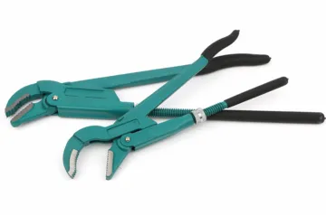 Bent Nose Pipe Wrench With Dipped Handle