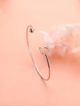 Cute cat bell bracelet female minimalist personality