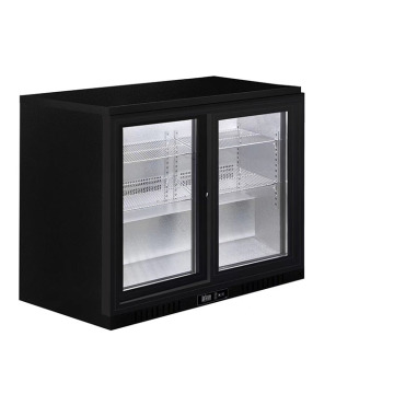 2024 Black Stainless Steel Under-the-Counter Freezer with Liquor Display Cabinet