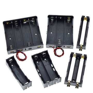 Black Plastic AA/18650 Battery Holder Box Case - 3.7V/1.5V Clip