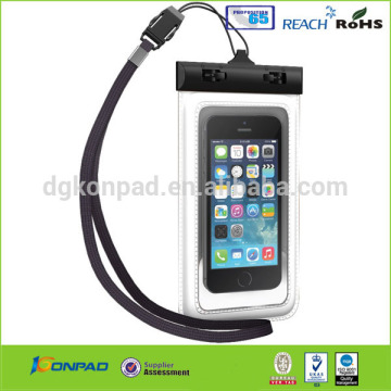 Transparent neck strap waterproof bag for mobile phone